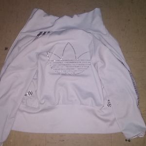 White zip up sweater